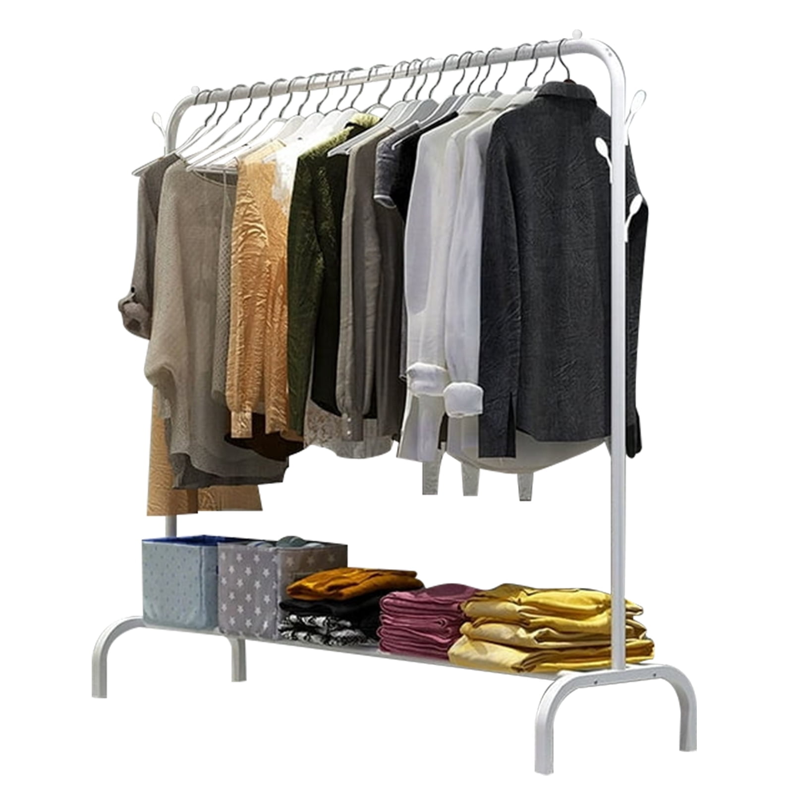 Whitmor Freestanding Spacemaker Garment Rack White Walmart