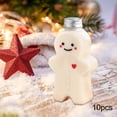 thumbnail image 2 of 10 Pieces Juice Bottles Cute Gingerbread Man Beverage Container for Milk Tea Clear, 2 of 14