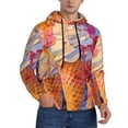 thumbnail image 2 of Sikiie Trio Of Dripping Cones Men's Hoodie, Essentials Hoodie, Sweatshirt, Pullover Hooded Sweatshirt for Men-XX-Large, 2 of 7