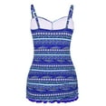 thumbnail image 3 of Mycoco Women's One Piece Swimdress Tummy Control Bathing Suit Monokini Ruffled Hem Swimsuits, 3 of 4