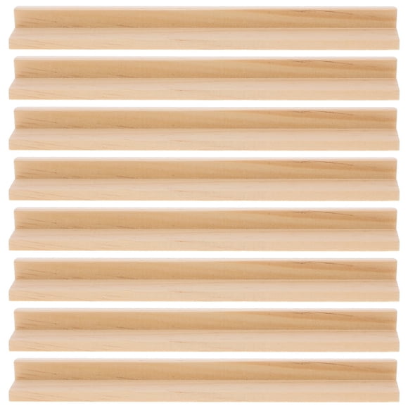 HLONK 8 Pcs Plateaux en Bois pour Dominos Supports de Train Mexicains Supports de Tuiles de Rami Support en Bois