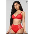 thumbnail image 1 of VISgogo Conjunto de lencería de 2 piezas para mujer, sujetador transparente con tiras ajustables + Tanga Babydoll Ropa de dormir VISgogo  moda, 1 of 3