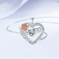thumbnail image 5 of Rynsito Mom Necklaces with Rose, Rose Heart Birthstone Necklace Mother's Day Gifts Birthday Jewelry Gift for Women Mom Nana, 5 of 7
