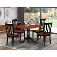 thumbnail image 3 of East West Furniture Dublin 5-piece Wood Dining Room Set in Black/Cherry, 3 of 5