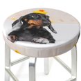 thumbnail image 3 of Bingfone Teckel Assis dans la Baignoire pour Tabouret de Bar Rond Rembourré Housse Coussin avec Tissu Élastique Siège Rond-13 Pouces, 3 of 7