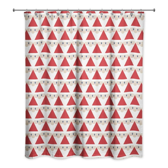Creative Products Geo Santa Pattern 71 x 74 Shower Curtain