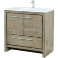 thumbnail image 3 of Lexora Home Lafarre 36" Single Quartz Top Bathroom Vanity with Chrome Faucet, 3 of 12