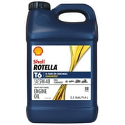 Shell Rotella T6 Full Synthetic 5W-40 Diesel Engine Oil, 2.5 Gallon