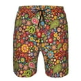 thumbnail image 4 of Naloa Hippie Peace Love Men's Beach Shorts, Surfing shorts, Swim trunks, Quick Dry Swim Trunks for Surfing Beach Fun - Large, 4 of 9