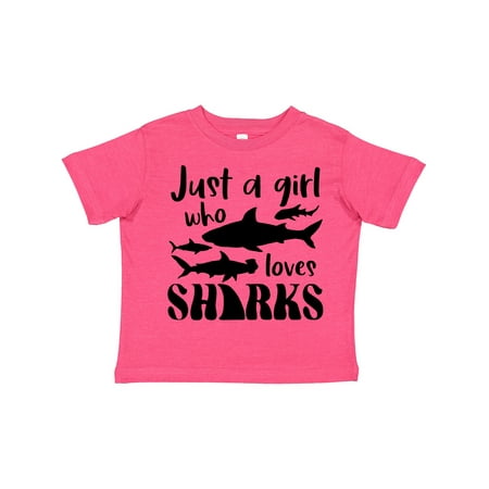 

Inktastic Just a Girl Who Loves Sharks Gift Toddler Toddler Girl T-Shirt