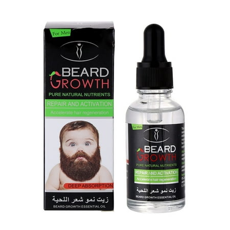 1000% Natural Organic Liquid Beard Growth Care Oil, 100% Natural Moustache Enhancer Facial Nutrition Beard Grow Shaping Tool Professional Men Hair (Best Way To Grow Hair For Men)
