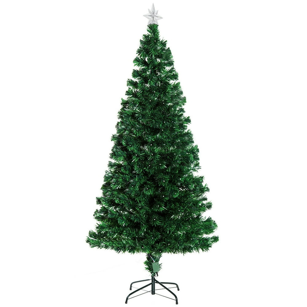 7FT Tall Artificial Tree MultiColored Fiber Optic LED PreLit