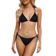 thumbnail image 2 of Trajes de baño para mujer, conjunto de bikini con cordones de color sólido, informal y a la moda para mujer, trajes de baño para mujer, trajes de baño para mujer, trajes de baño de moda playera para m, 2 of 6