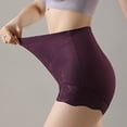 thumbnail image 5 of Womens Thong Underwear Women's Underwear Low Waist Breathable Nylon Briefs Ice Silk Seamless Underwear Purple L, 5 of 8