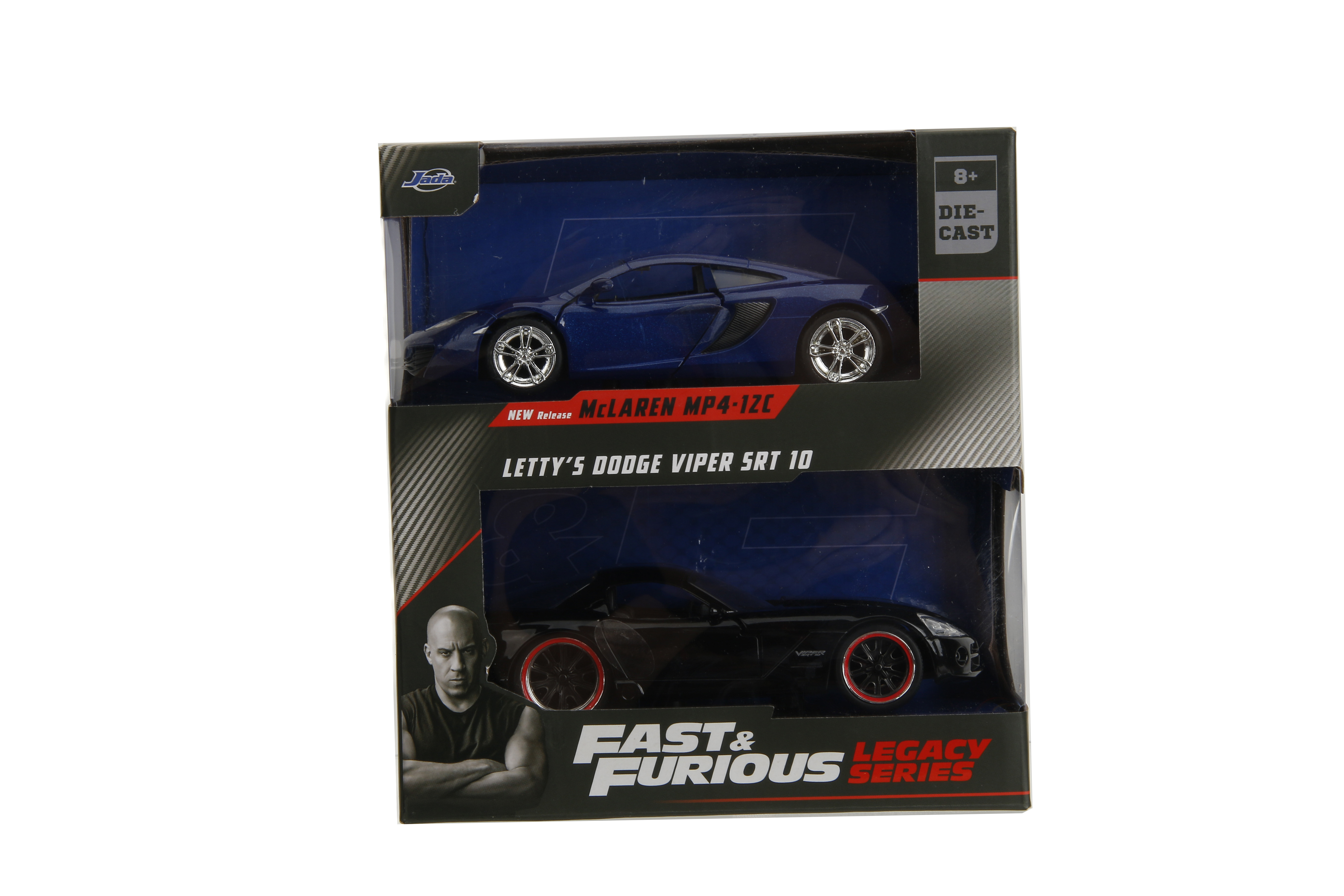 JADA TOYS JADA FAST & FURIOUS LEGACY 1:32 TWIN PACK, MCLAREN MP4 12C & 2008 DODGE VIPER DIE-CAST CARS, MODEL VEHICLES