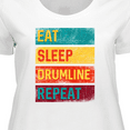 thumbnail image 4 of Inktastic Marching Band Drummer Eat Sleep Drumline Repeat Women's Plus Size T-Shirt, 4 of 5