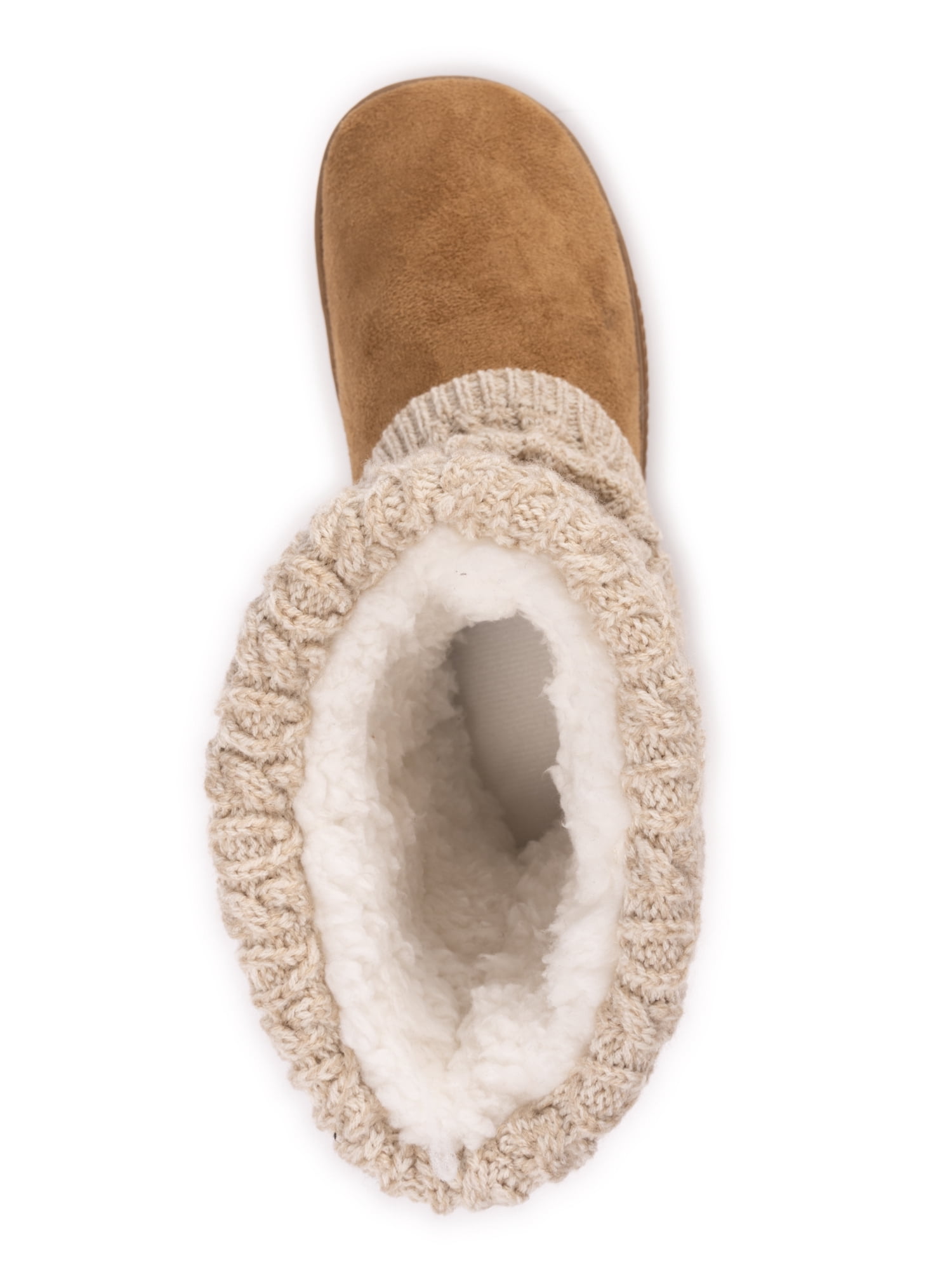 MUK LUKS Women's Cable Knit Bootie Slipper