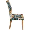 thumbnail image 3 of ABPHQTO Ventana con flores, piedras de ladrillo y mariposa, funda protectora para silla, funda protectora para asiento, para comedor, Hotel, fiesta de boda, juego de 6, 3 of 4