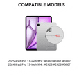 thumbnail image 3 of edaiser Swivel Keyboard Case for Apple iPad Pro 13 inch M4 M5 2024 2025; Wireless 360 Rotatable Cover, Pencil Holder, Multi-Touch Trackpad, Backlit A2925 A2926 A3007 A3360 A3361 A336, Metallic Purple, 3 of 6