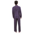 thumbnail image 3 of Men's Long Sleeve Pajamas Set Casual Spring Stripe Printing Comfortable Home Wear Polyester​​, 3 of 9