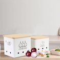 thumbnail image 6 of Pethiy Kitchen Pantry Organizers and Storage, 2 Pack Potato Onion Garlic Storage Bin, Clear Stackable Kitchen Storage Canister with Bamboo Lid and Aerating Holes, 6 of 7