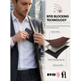 thumbnail image 3 of Mandu RFID Men's Bifold Wallet 9 Card Slots & 1 ID Window Zipper Coin Pocket Slim Travel Black Wallet for Men, 3 of 6