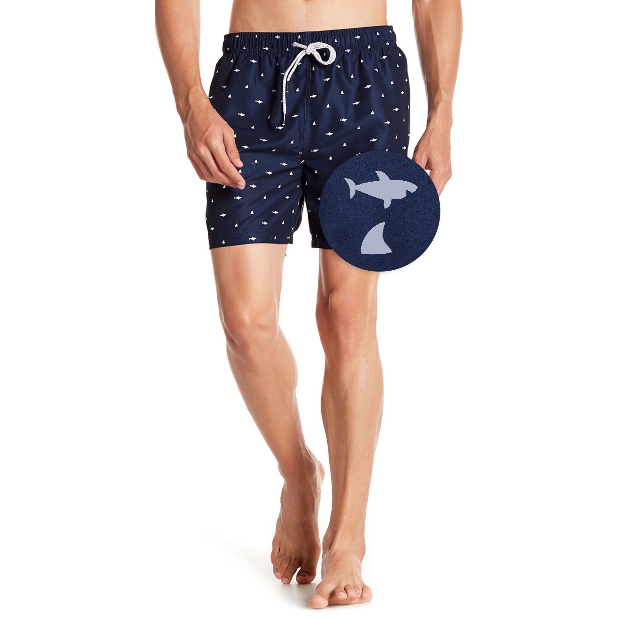 Mens Swim Trunks Board Shorts Bathing Suits Elastic Waist Drawstring