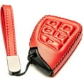 thumbnail image 2 of Vitodeco Leather Key Fob Cover Case Protector Compatible with Acura ZDX, Honda Prologue, Buick Envision - 5 Buttons, Red, 2 of 5