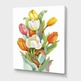 thumbnail image 3 of Designart ' Blooming Orange and White Tulips Flower ' Traditional Canvas Wall Art Print, 3 of 4