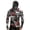 Dark Gray, variant on Mens Compression Hooded Sun Shirts UV Sunscreen Long Sleeve Fishing Face Mask USA Flag Star Stripes 4th of July American Patriotic Tops