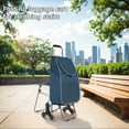 thumbnail image 2 of golytefs Climbing Stairs Luggage Cart Trolley with Waterproof Bag And Seat (Cyan), 2 of 9