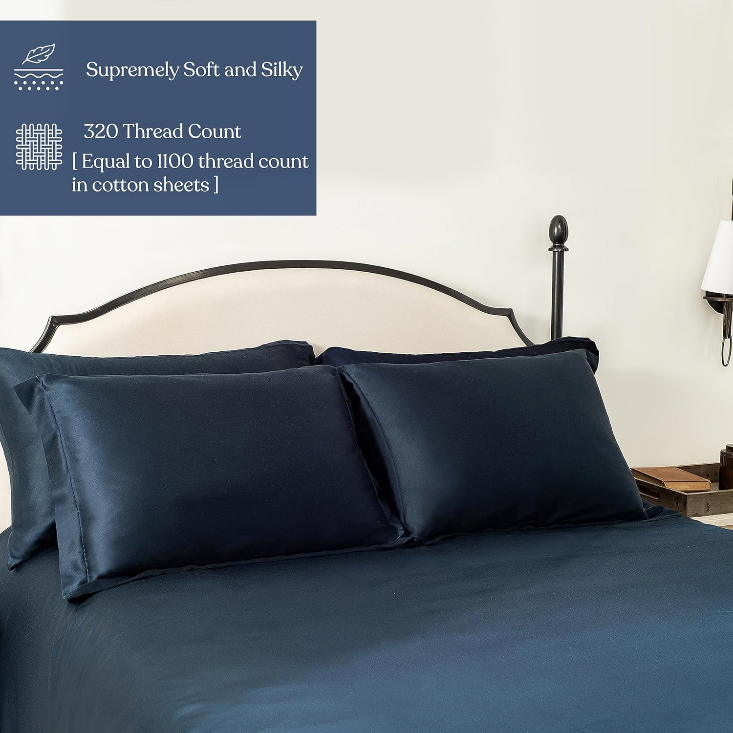 Delara 100% Eucalyptus TENCEL Lyocell California King Fitted Sheet 72"x84", 17" Deep Pocket, Cooling, Silky Soft, Moisture-Wicking, Carbon