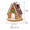 DY1921-14-Chocolate House Christmas Ornament, variant on Christmas Resin Tabletop Figurine Decor, Cute Cartoon Holiday Ornament for Desk, Shelf, Mantel, and Home Display