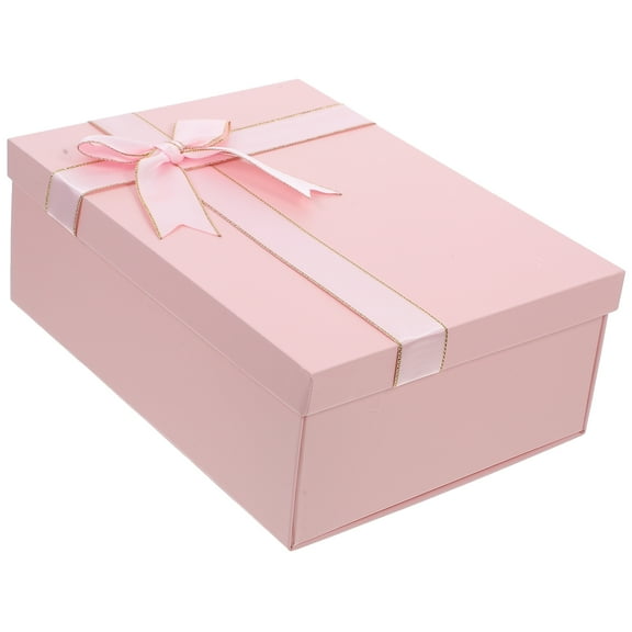 HEMOTON Hemoton Rectangular Box for Keepsakes and Gifts 1 Set Valentine Day Gift Box with Bowknot Packing Case for Rectangular Shaped Items