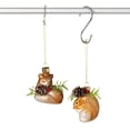 thumbnail image 4 of 2.75"H & 3"H Sullivans Iridescent Animal Christmas Ornaments Set of 2, Gold, 4 of 4