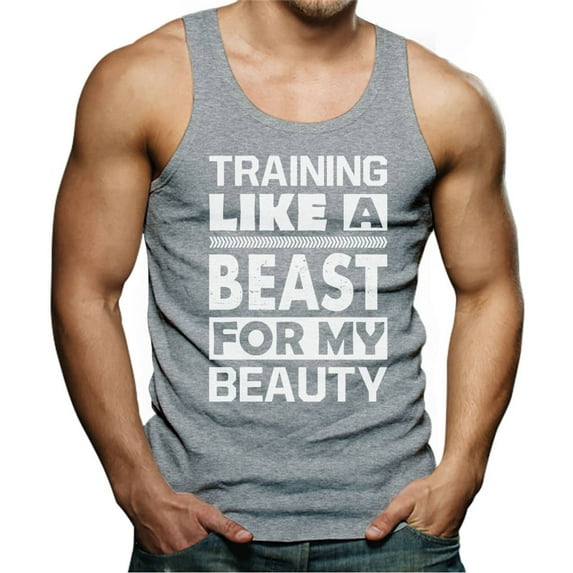 Training Like A Beast For My Beauty Couples - Gym Tank Top Men's Singlet XX-Large Grey