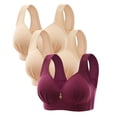 thumbnail image 1 of Woman's Embroidered Glossy Comfortable Breathable Bra Underwear No Rims, 1 of 2