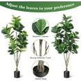 thumbnail image 6 of Artificial Tree, Faux Fiddle Leaf Fig Tree, 6ft Tall Ficus Tree Artificial for Home Decor, Fake Lyrata Fig Plants Green Tree with Pot for Indoor Outdoor Home Office Living Room Bathroom Decor, 6 of 7