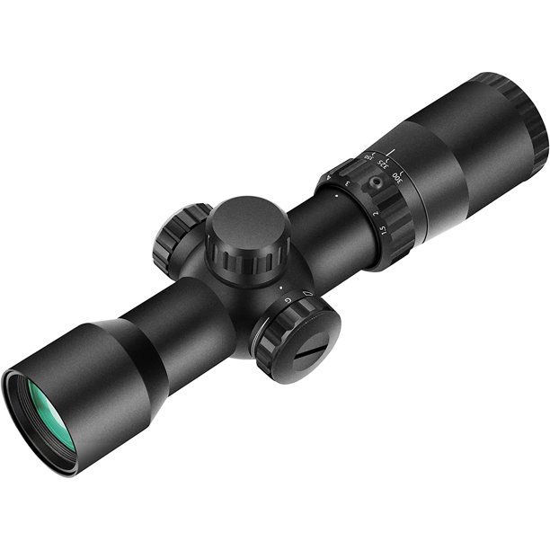 JSHHH 1.55x32 Crossbow Scope, 100 Yards Ballistic Illuminated Reticle