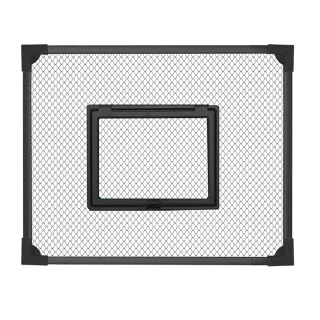 S SERENABLE Cache-Aquarium Auto-Assemblant Filet Anti-Saut Magnétique Maille Noire 40x30 cm