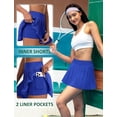 thumbnail image 5 of JoyGirl Pleated Tennis Skirts with Shorts Women Pleated Mini Golf Skorts with Pockets High Waisted Athletic Casual Skirt, 5 of 6