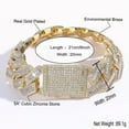 thumbnail image 5 of QQTDFG 20mm Wide Men Cuban Link Chain Iced Flooded CZ Hip Hop Bracelet Necklace A9416-Gold Plated-Necklace - 20" - 50 cm, 5 of 6