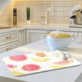 thumbnail image 6 of Yayeee Dish Drying Mat for Kitchen Counter 16"x18" Microfiber Absorbent Pad, White Grapefruit Slices, 6 of 7
