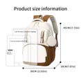 thumbnail image 2 of Large‑Capacity Lightweight Water Resistant Student Backpack, College Bookbag with Air‑Permeable Padded Shoulder Straps Plus Coin Purse Khaki, 2 of 2