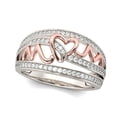 thumbnail image 3 of GOOHOCHY Anillo de moda con forma de corazón, anillo creativo para mamá, anillo para el dedo, regalo para madre (oro rosa, estilo número 10), 3 of 8