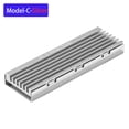 thumbnail image 1 of M.2 NVME 2280 Solid State Hard Disk Radiator Aluminum M.2 SSD Heat sink M.2 SSD Cooler With Thermal Pad For PS5 Desktop PC Model C-Silver, 1 of 6