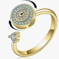 thumbnail image 3 of Anillo de plata Cubic CZ Banda Anillos Ajustable Anillos hechos a mano Joyería, 3 of 7