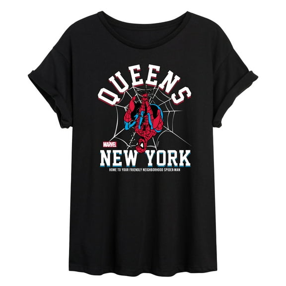 Marvel Spider-Man - Collegiate - Women's Oversized Graphic T-Shirt