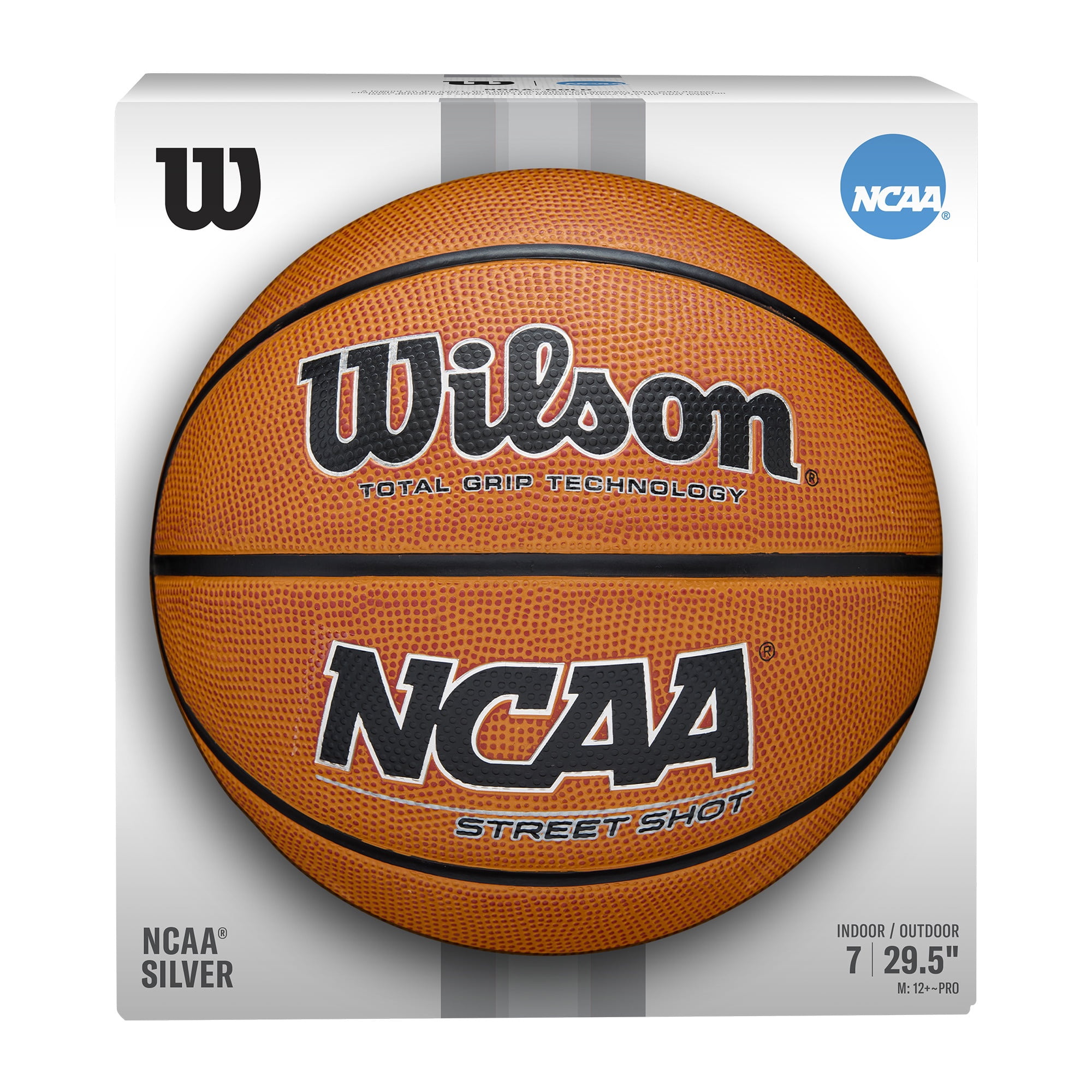 Wilson NCAA Street Shot Outdoor Basketball - Brown, Size 7 - 29.5"