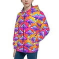 thumbnail image 2 of Kdxio Magic Mushrooms Pattern Kids Boys Girls Zip Up Hoodie 3D Printed Hooded Sweatshirt Hoody Coat with Pocket 7-12 Y-Small, 2 of 6